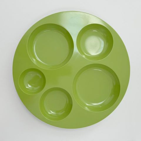 MCM Melamine Circle Tray | Green