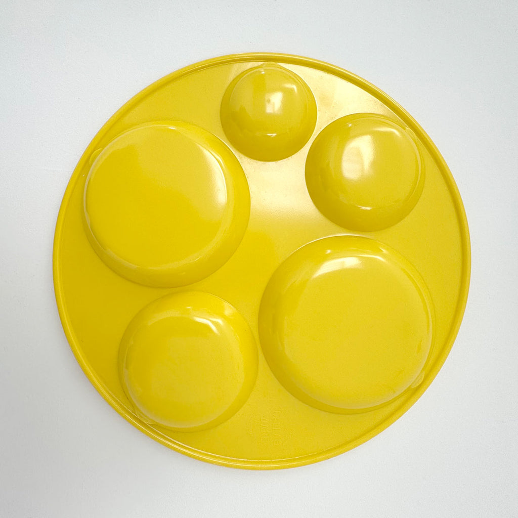 MCM Melamine Circle Tray | Yellow