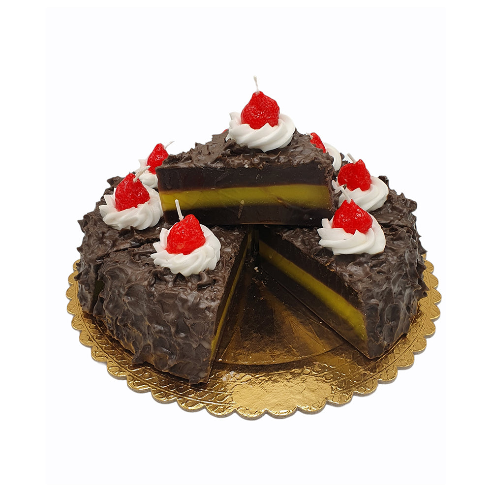 Black Forest Sliced Cake Candle | Italy