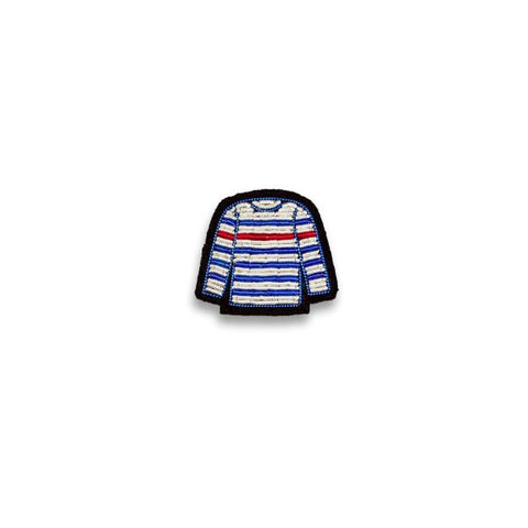 Frenchy Striped T-Shirt Brooch | Macon et Lesquoy