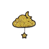 Gold Cloud and Star Brooch | Macon et Lesquoy