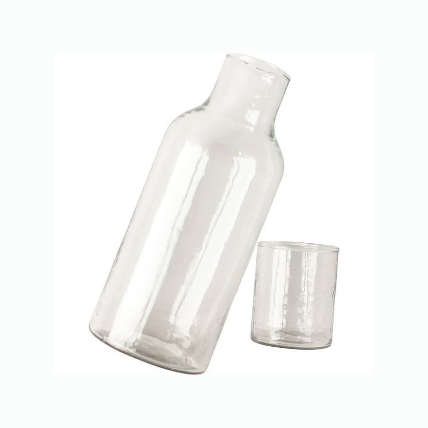 Hammered Glass Carafe | Clear