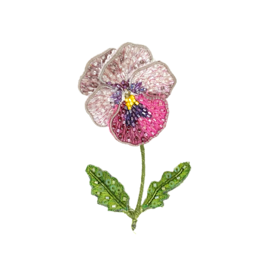 Pink Pansy Brooch | Trovelore