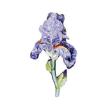 Purple Bearded Iris Brooch | Trovelore