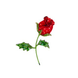 Red Rose Bud Brooch | Trovelore