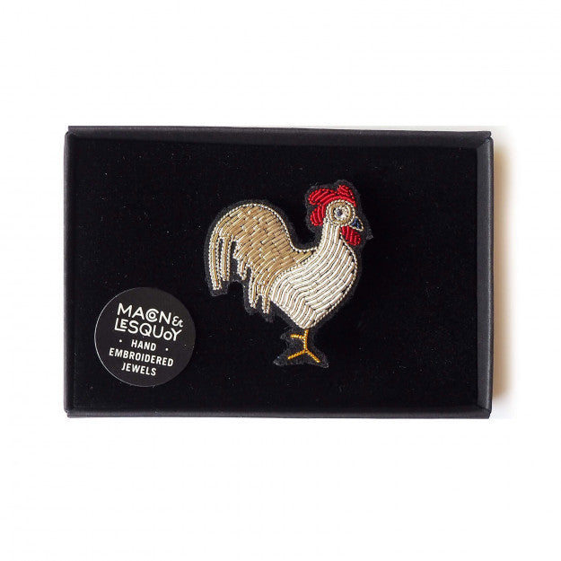 Silver Rooster Brooch | Macon et Lesquoy