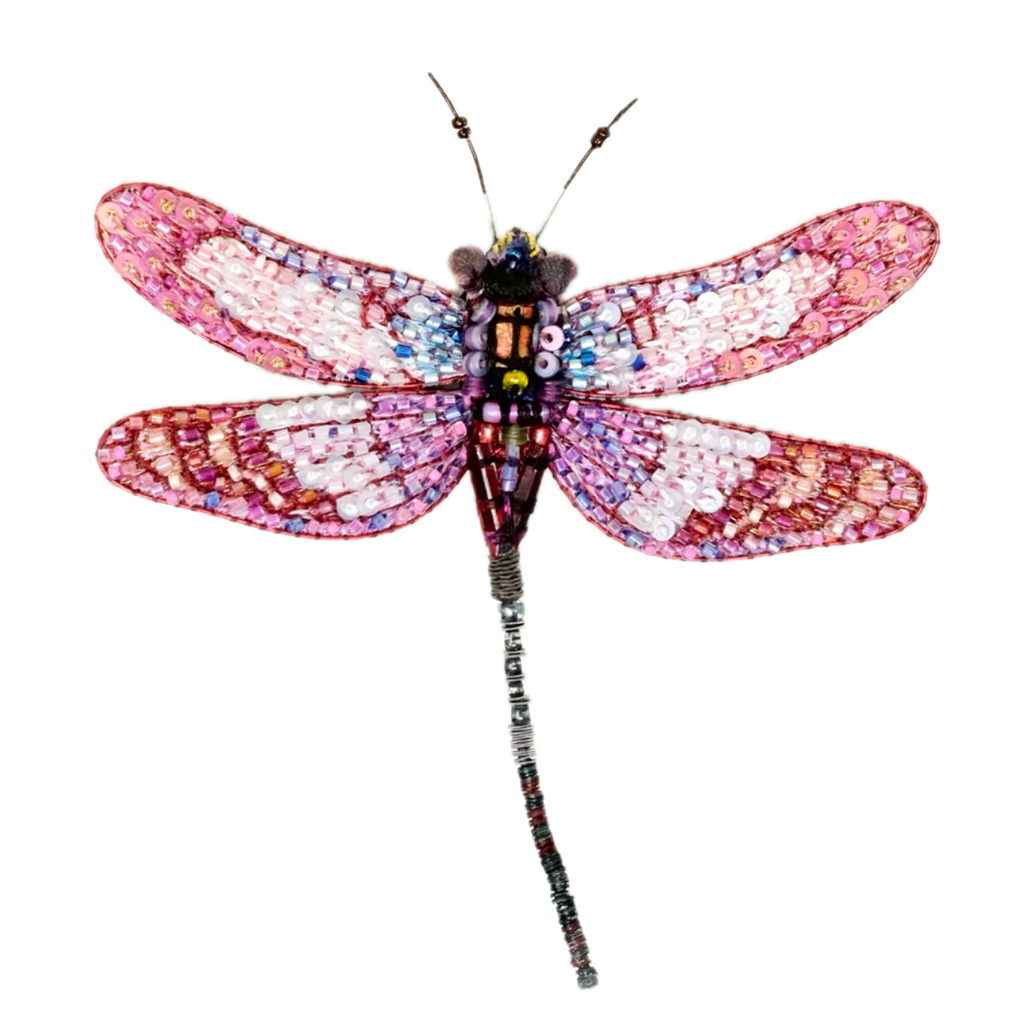 Roseate Skimmer Dragonfly Brooch  | Trovelore