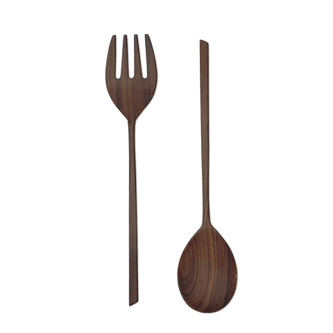 Exotic Wood Salad Servers | Mahogany