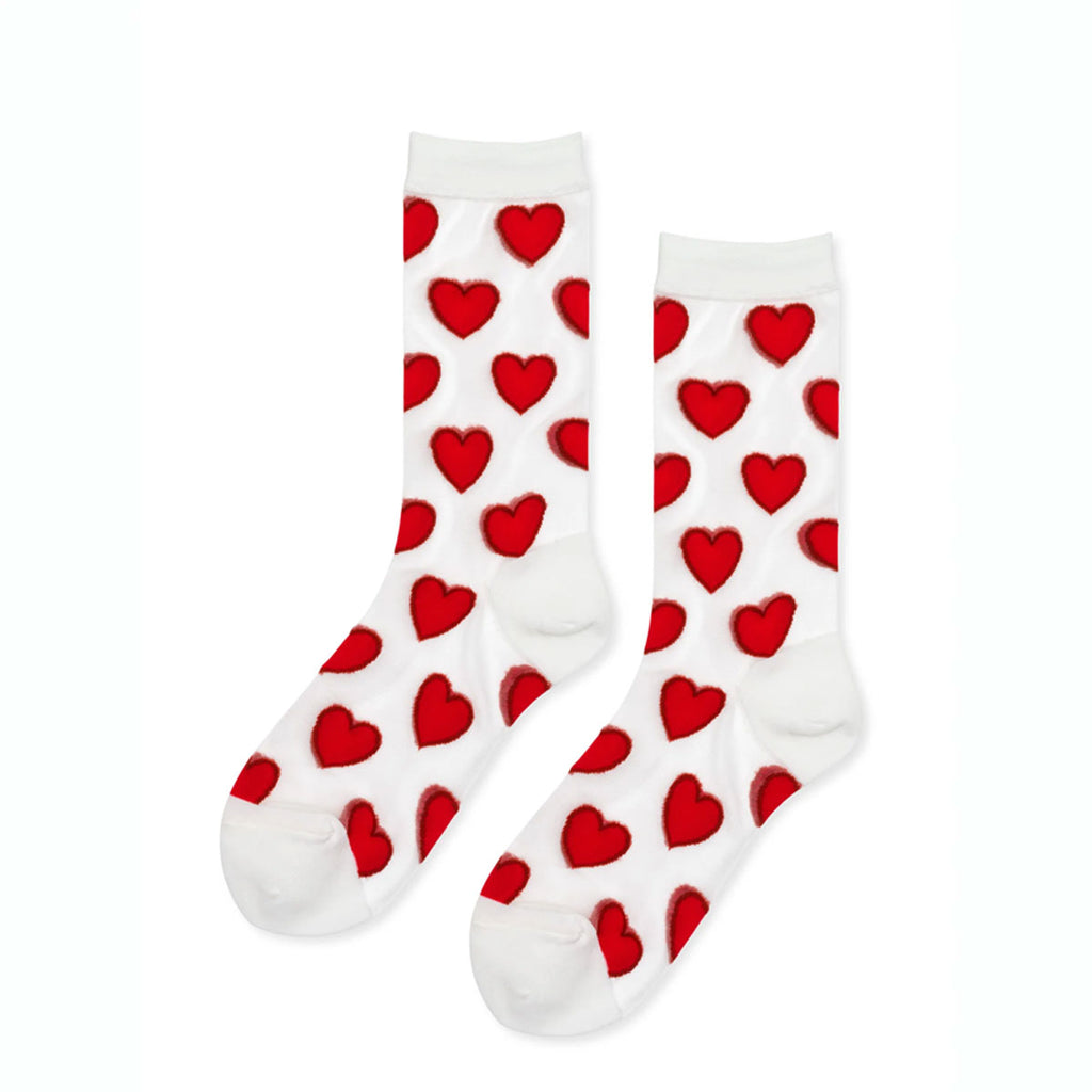 Sweetie 'Heart' Sheer Crew | Socks